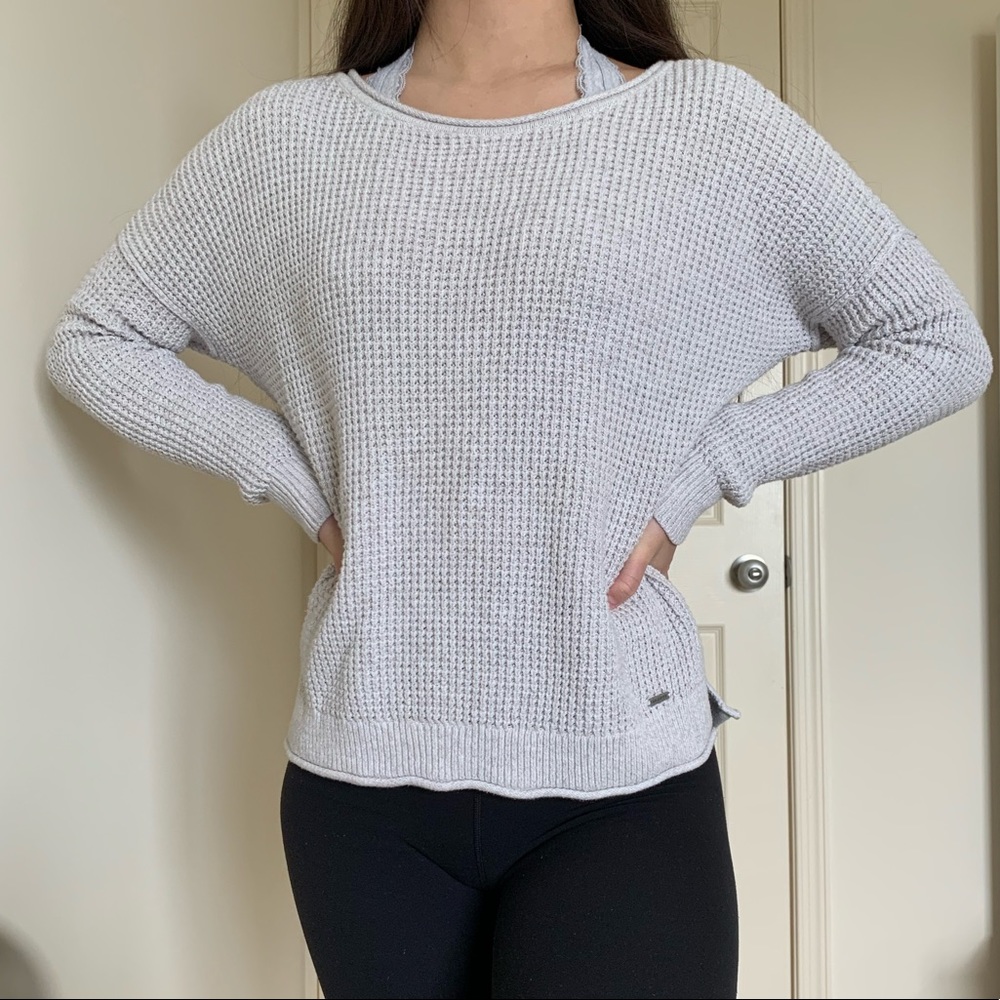 Hollister thick knit cream sweater